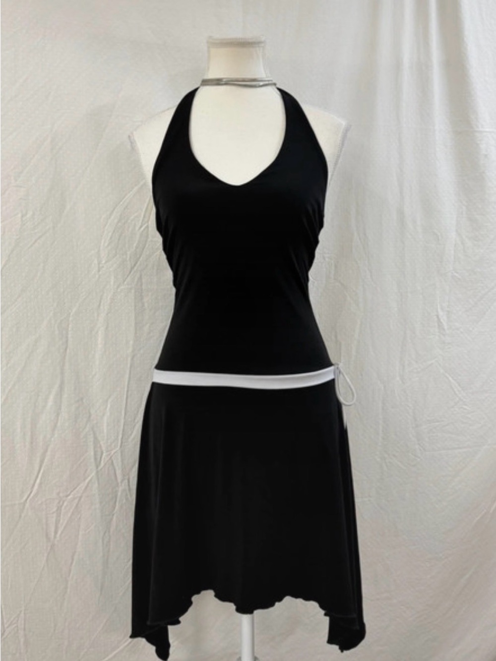 Taboo Black Dress with White Logo Neck Label